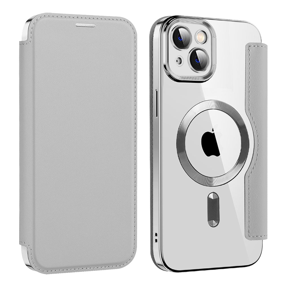 Θήκη MagSafe για Apple iPhone 14 Plus, Techsuit, SmartMag Book, Γκρι