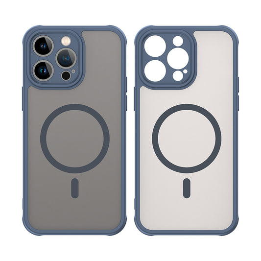 MagSafe Case for Apple iPhone 14 Pro Max, Techsuit, HaloFrost II, Navy Blue