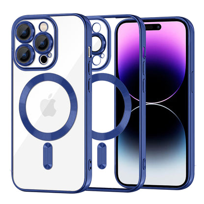 Θήκη MagSafe για Apple iPhone 14 Pro Max, Techsuit, Luxury Crystal, Σκούρο Μπλε