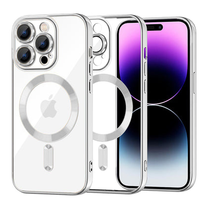 Θήκη MagSafe για Apple iPhone 14 Pro Max, Techsuit, Luxury Crystal, Ασημί