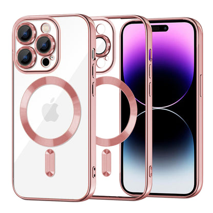 Θήκη MagSafe για Apple iPhone 14 Pro Max, Techsuit, Luxury Crystal, Ροζ
