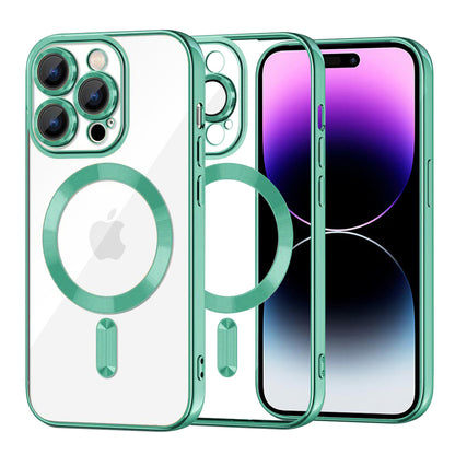 Θήκη MagSafe για Apple iPhone 14 Pro Max, Techsuit, Luxury Crystal, Ανοιχτό Πράσινο
