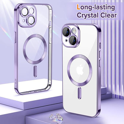 Θήκη MagSafe για Apple iPhone 14, Techsuit, Luxury Crystal, Ανοιχτό Μωβ