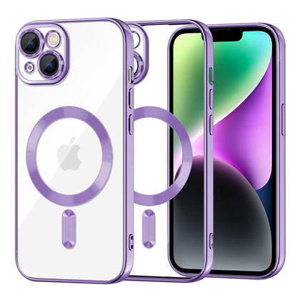 Θήκη MagSafe για Apple iPhone 14, Techsuit, Luxury Crystal, Ανοιχτό Μωβ