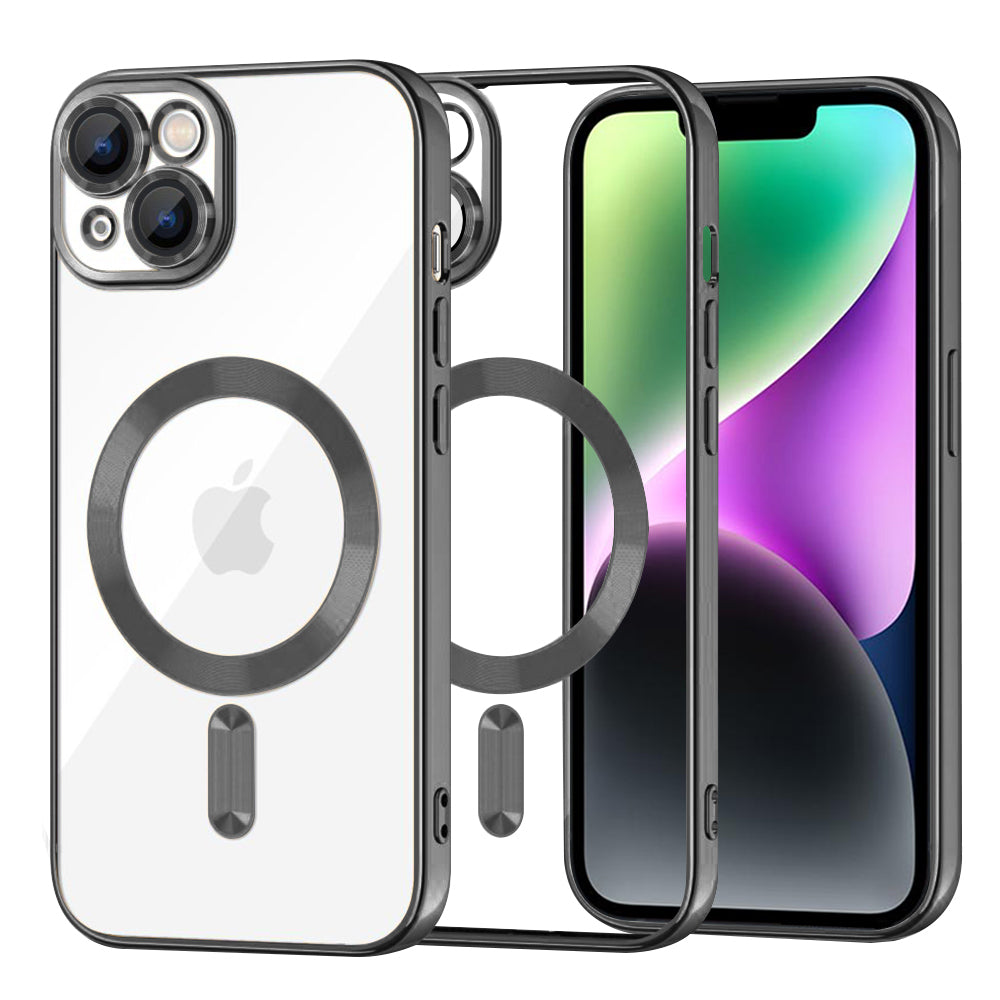 Θήκη MagSafe για Apple iPhone 14, Techsuit, Luxury Crystal, Μαύρο