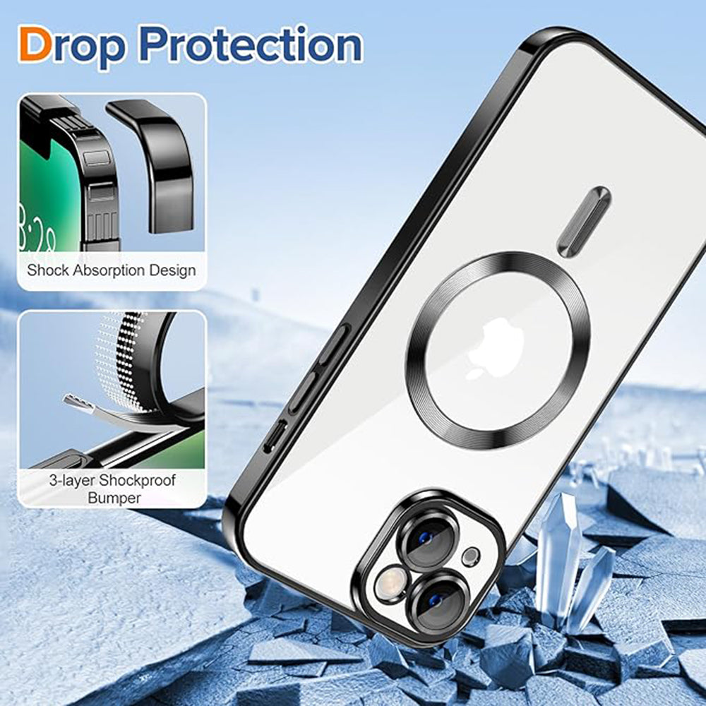 Θήκη MagSafe για Apple iPhone 14, Techsuit, Luxury Crystal, Μαύρο