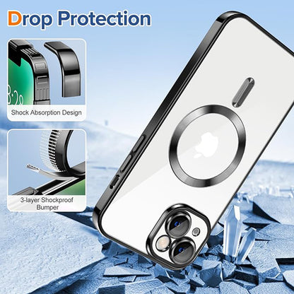 Θήκη MagSafe για Apple iPhone 14, Techsuit, Luxury Crystal, Μαύρο
