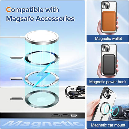 Θήκη MagSafe για Apple iPhone 14, Techsuit, Luxury Crystal, Μαύρο