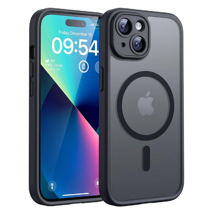 Θήκη MagSafe για Apple iPhone 14, Techsuit, PureFrost, Μαύρο Σατινέ