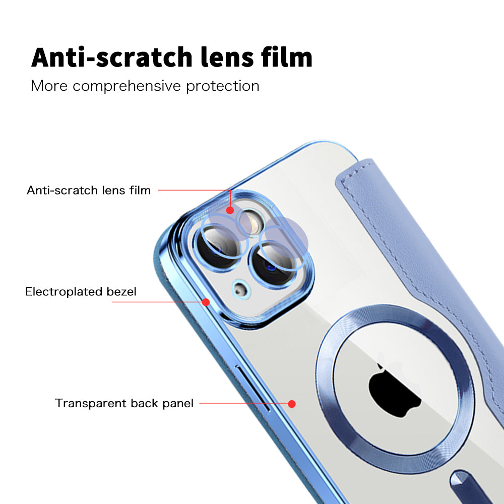 Θήκη MagSafe για Apple iPhone 14, Techsuit, SmartMag Book, Μπλε