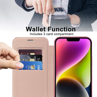 Θήκη MagSafe για Apple iPhone 14, Techsuit, SmartMag Book, Ροζ