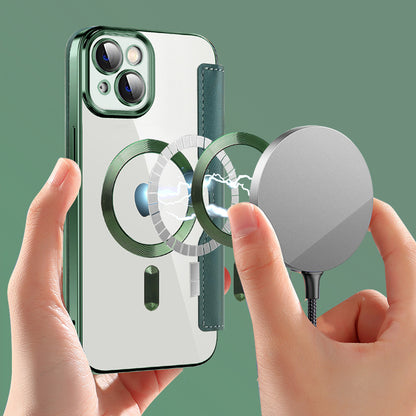 Θήκη MagSafe για Apple iPhone 14, Techsuit, SmartMag Book, Πράσινο