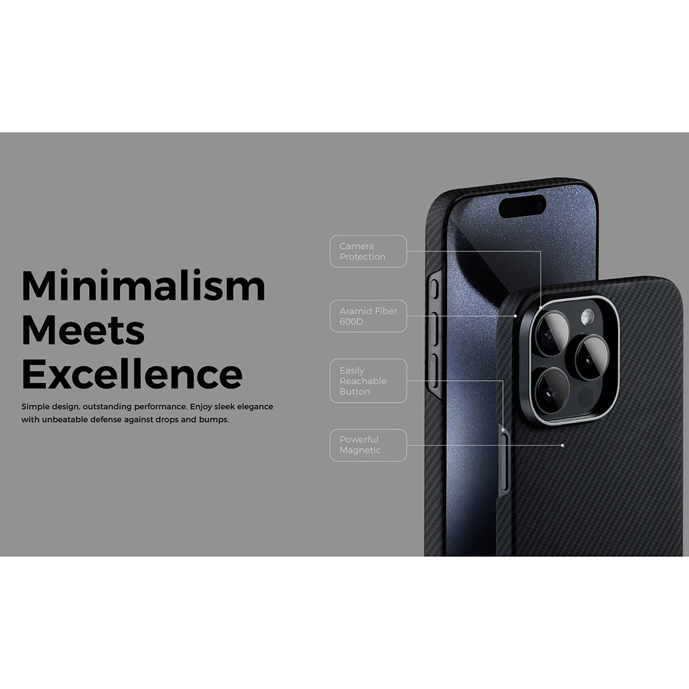 Θήκη MagSafe για Apple iPhone 15, Edizard, Air, Μαύρη