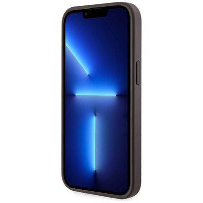 Θήκη MagSafe για Apple iPhone 15, Guess, Cardslot 4G Stripes, Καφέ