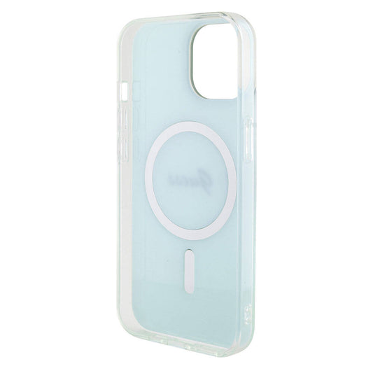 Θήκη MagSafe για Apple iPhone 15, Guess, IML Iridescent, Τυρκουάζ