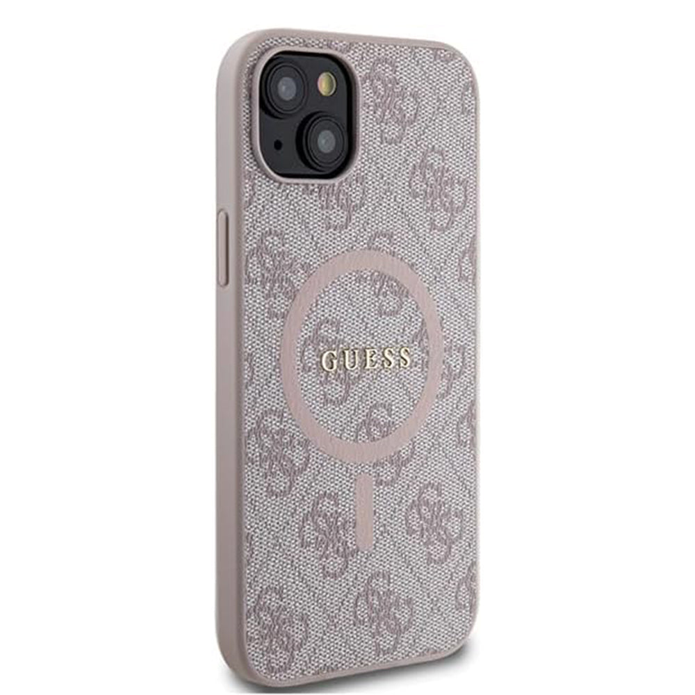 Θήκη MagSafe για Apple iPhone 15 Plus, Guess, 4G Collection, Ροζ