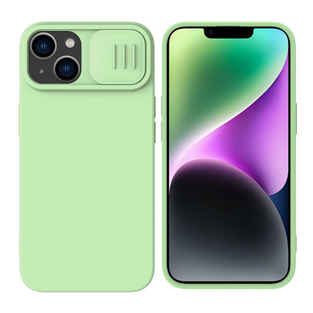 Θήκη MagSafe για Apple iPhone 15 Plus, Nillkin, CamShield Silky, Ανοιχτό Πράσινο