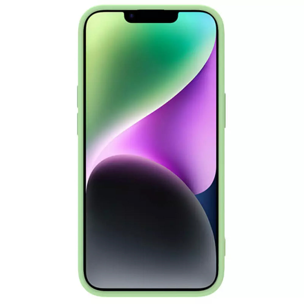 Θήκη MagSafe για Apple iPhone 15 Plus, Nillkin, CamShield Silky, Ανοιχτό Πράσινο
