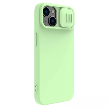 Θήκη MagSafe για Apple iPhone 15 Plus, Nillkin, CamShield Silky, Ανοιχτό Πράσινο