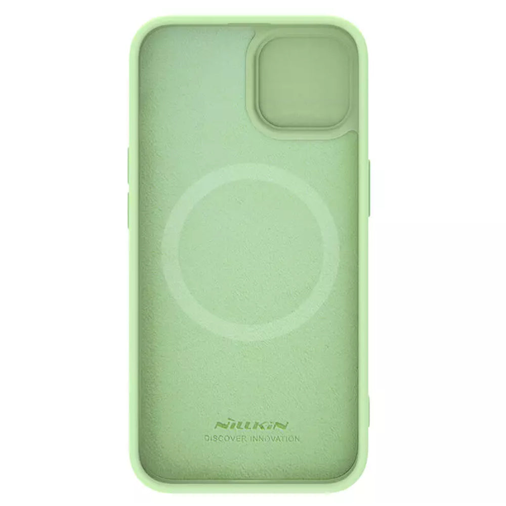 Θήκη MagSafe για Apple iPhone 15 Plus, Nillkin, CamShield Silky, Ανοιχτό Πράσινο