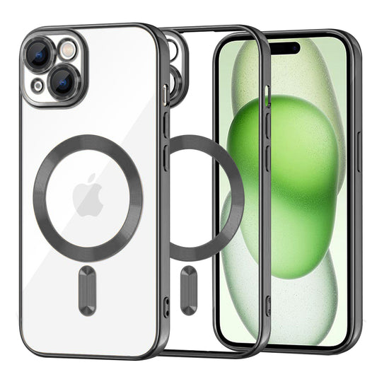 Θήκη MagSafe για Apple iPhone 15 Plus, Techsuit, Luxury Crystal, Μαύρη