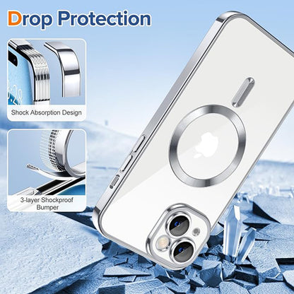 Θήκη MagSafe για Apple iPhone 15 Plus, Techsuit, Luxury Crystal, Ανοιχτό Πράσινο