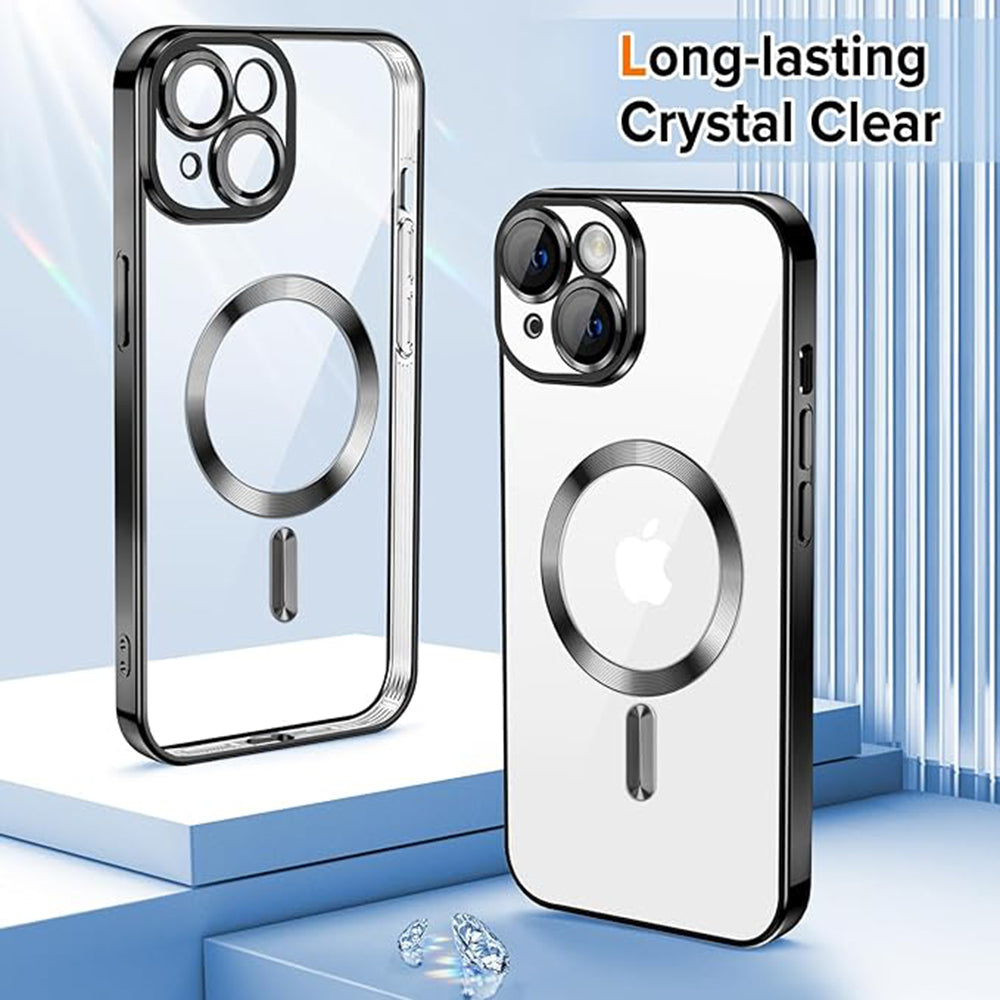 Θήκη MagSafe για Apple iPhone 15 Plus, Techsuit, Luxury Crystal, Ανοιχτό Πράσινο