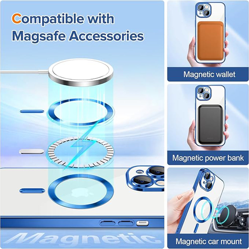Θήκη MagSafe για Apple iPhone 15 Plus, Techsuit, Luxury Crystal, Ανοιχτό Πράσινο
