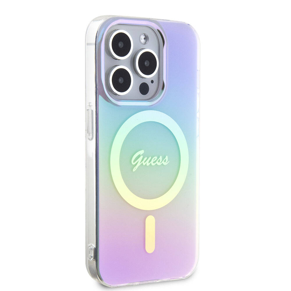 Θήκη MagSafe για Apple iPhone 15 Pro, Guess, IML Iridescent, Μωβ