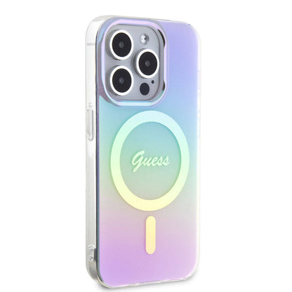 Θήκη MagSafe για Apple iPhone 15 Pro, Guess, IML Iridescent, Μωβ