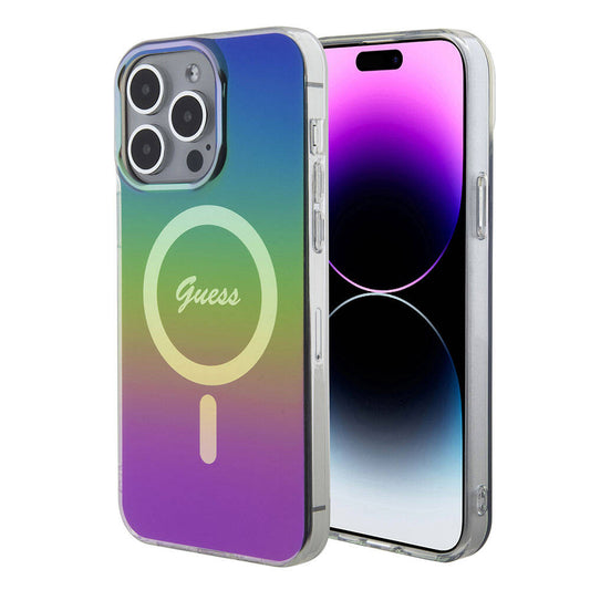Θήκη MagSafe για Apple iPhone 15 Pro, Guess, IML Iridescent, Πολύχρωμη