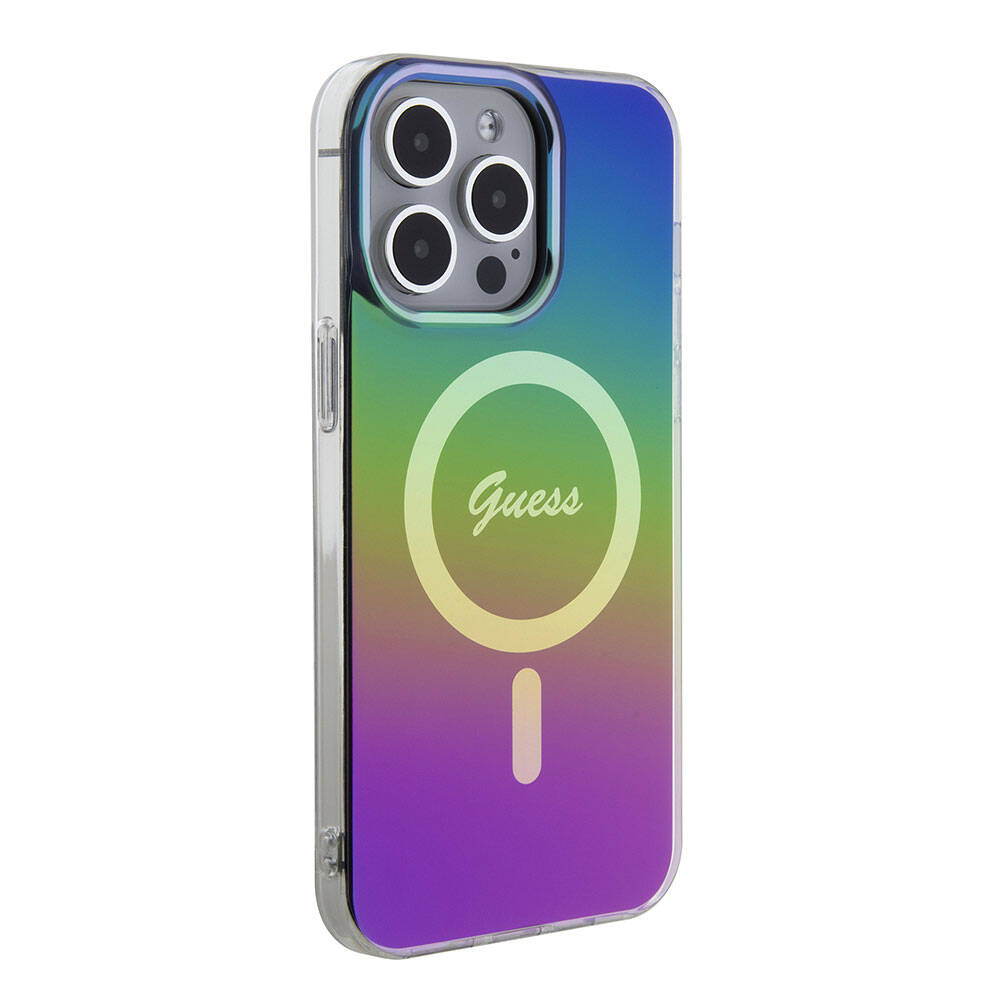 Θήκη MagSafe για Apple iPhone 15 Pro, Guess, IML Iridescent, Πολύχρωμη