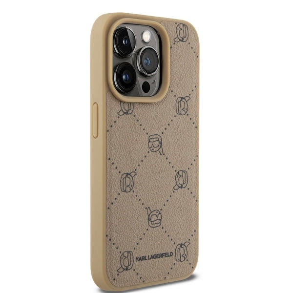 MagSafe Case for Apple iPhone 15 Pro, Karl Lagerfeld, Karl's Head, Beige