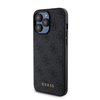 MagSafe Case for Apple iPhone 15 Pro Max, Guess, Powerbank 4G Metal Logo, Black