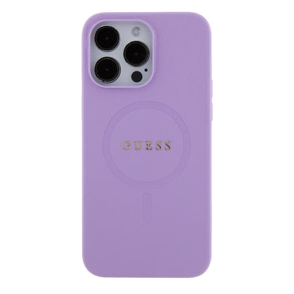 Θήκη MagSafe για Apple iPhone 15 Pro Max, Guess, Saffiano, Μωβ