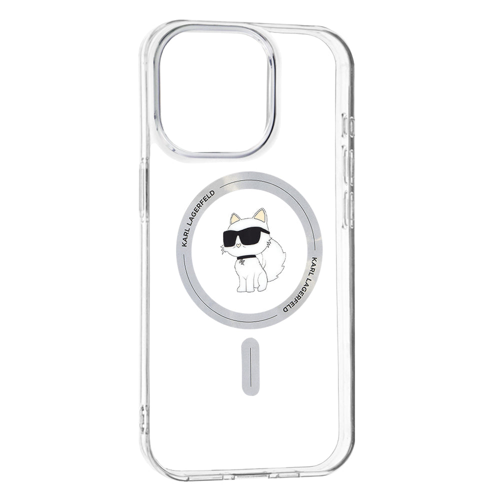 Θήκη MagSafe για Apple iPhone 15 Pro Max, Karl Lagerfeld, IML Choupette, Διάφανη