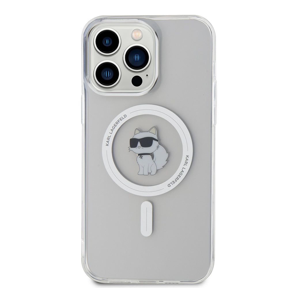 Θήκη MagSafe για Apple iPhone 15 Pro Max, Karl Lagerfeld, IML Choupette, Διάφανη