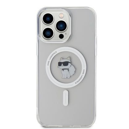 Θήκη MagSafe για Apple iPhone 15 Pro Max, Karl Lagerfeld, IML Choupette, Διάφανη