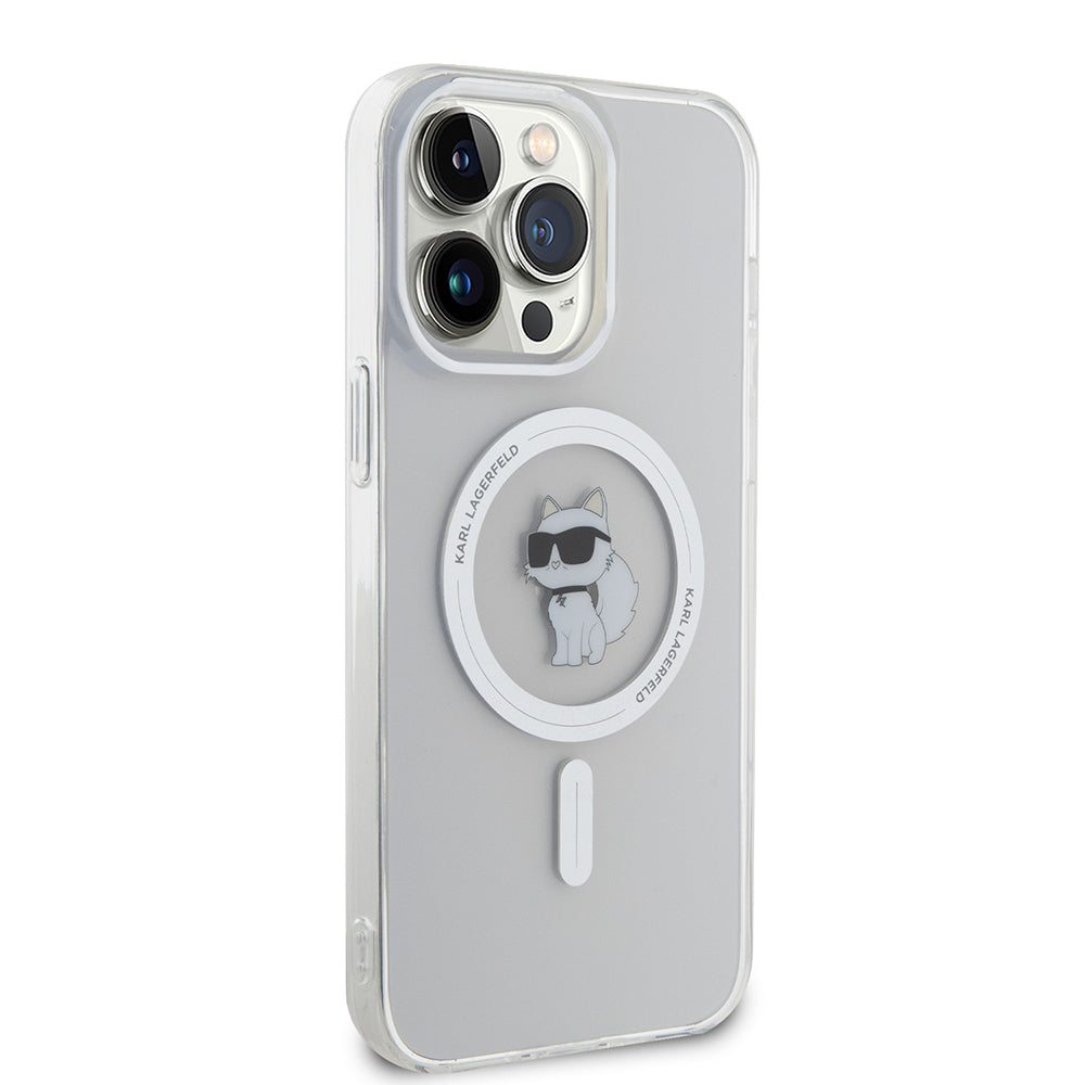 Θήκη MagSafe για Apple iPhone 15 Pro Max, Karl Lagerfeld, IML Choupette, Διάφανη