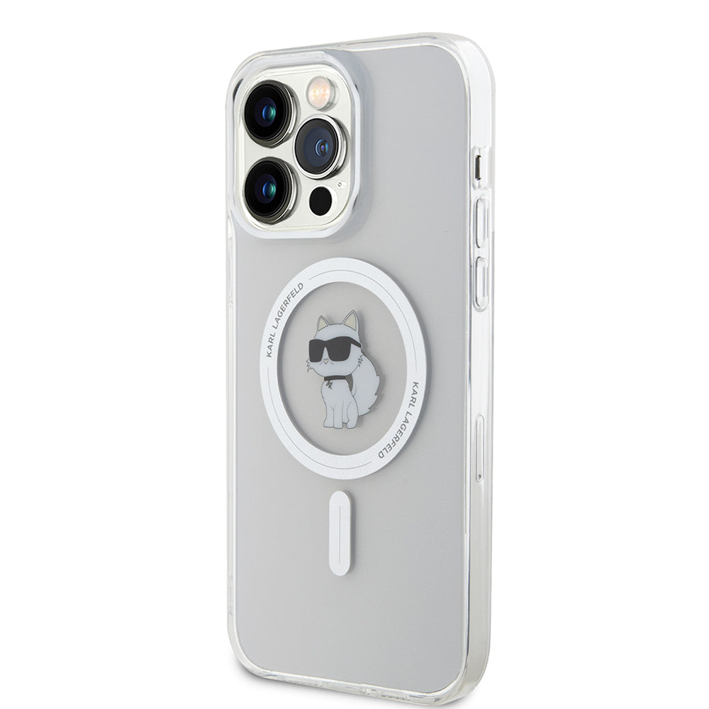 Θήκη MagSafe για Apple iPhone 15 Pro Max, Karl Lagerfeld, IML Choupette, Διάφανη