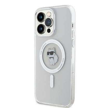 Θήκη MagSafe για Apple iPhone 15 Pro Max, Karl Lagerfeld, IML Choupette, Διάφανη