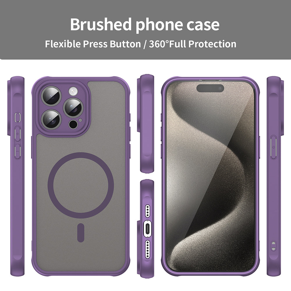 Θήκη MagSafe για Apple iPhone 15 Pro Max, Techsuit, HaloFrost II, Μωβ
