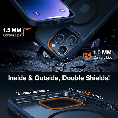Θήκη MagSafe για Apple iPhone 15 Pro Max, Torras, Guardian, Μπλε Σκούρο