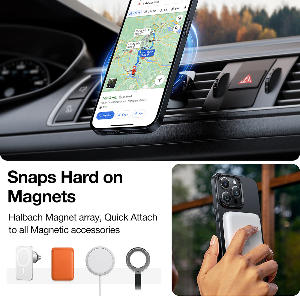 Θήκη MagSafe για Apple iPhone 15 Pro Max, Torras, OriginFit, Μαύρο