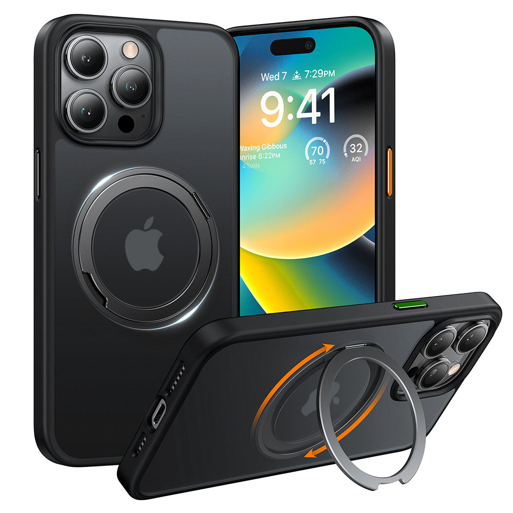Θήκη MagSafe για Apple iPhone 15 Pro Max, Torras, Ostand Pro, Μαύρη