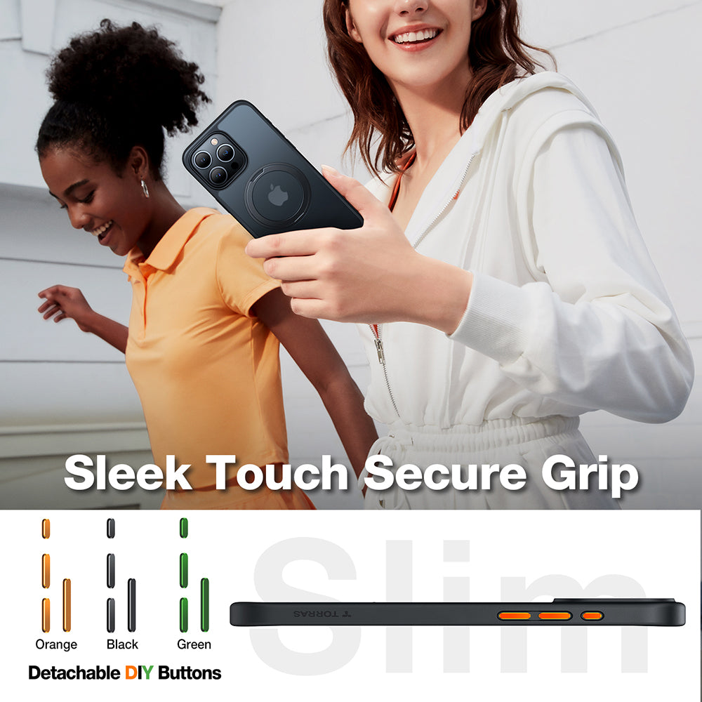 Θήκη MagSafe για Apple iPhone 15 Pro Max, Torras, Ostand Pro, Μαύρη