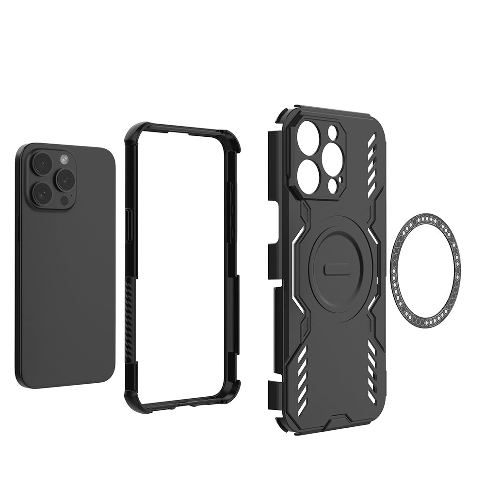 Θήκη MagSafe για Apple iPhone 15 Pro, Techsuit, ArmorMag, Μαύρη