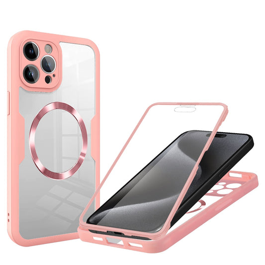 Θήκη MagSafe για Apple iPhone 15 Pro, Techsuit, ColorVerse 360, Ροζ