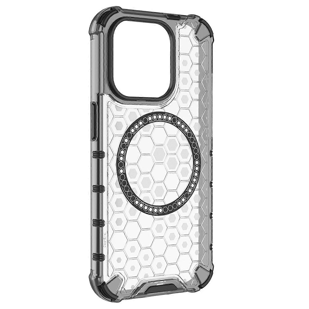 Θήκη MagSafe για Apple iPhone 15 Pro, Techsuit, HoneyComb Shield, Λευκή