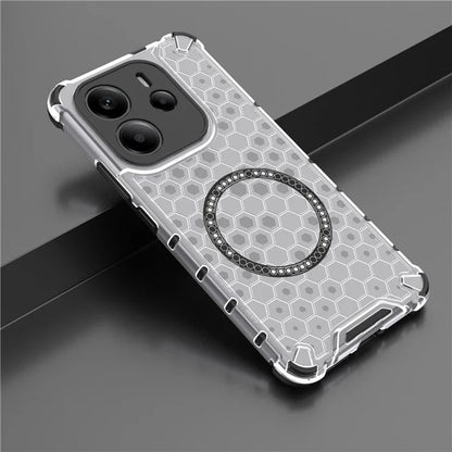 Θήκη MagSafe για Apple iPhone 15 Pro, Techsuit, HoneyComb Shield, Λευκή